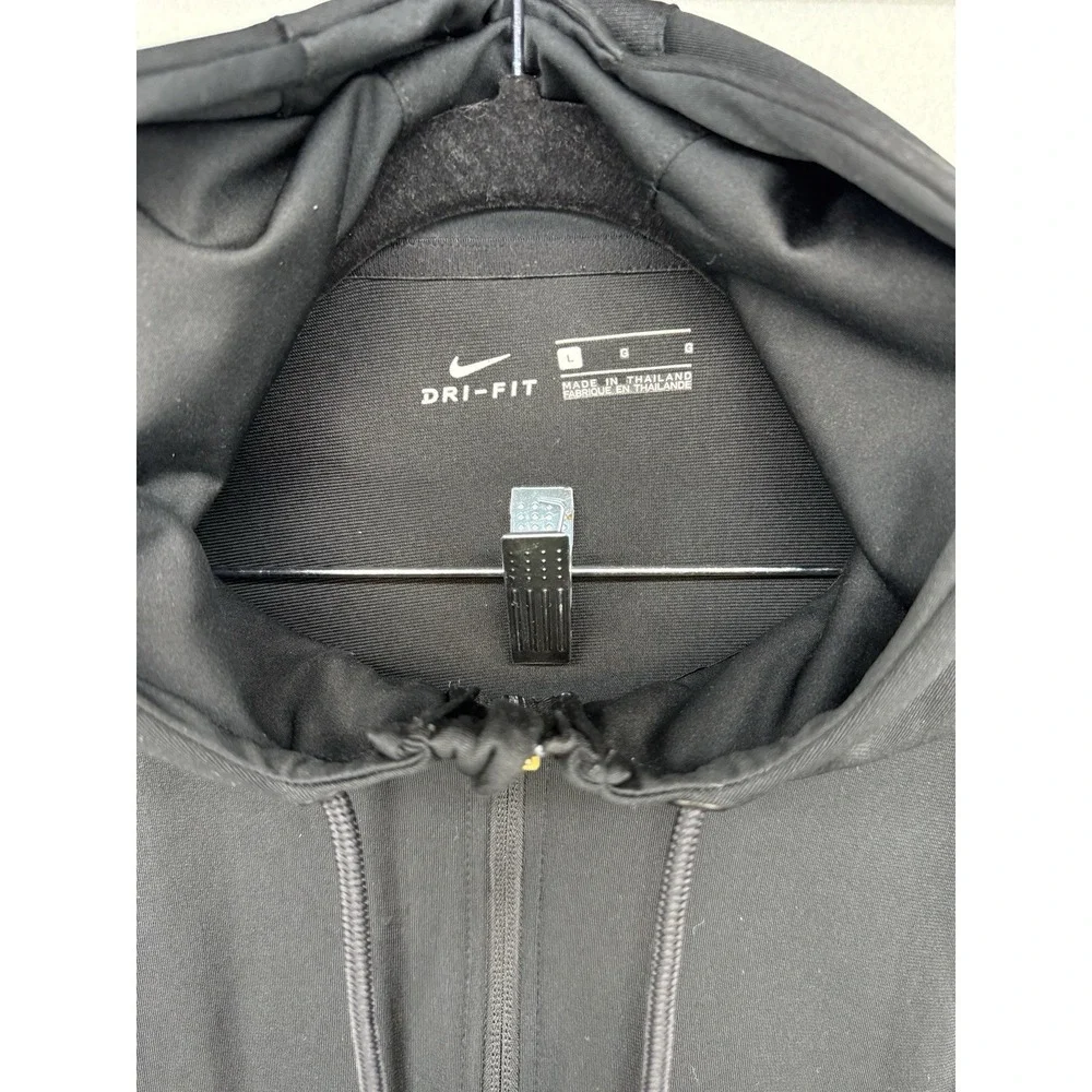 Nike Dri-FIT Men's Black & Gold Full Zip Hoodie‎ Size Large